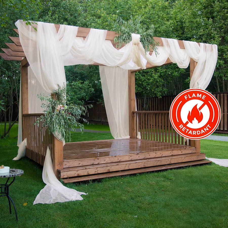 The Cloud Canopy ivory chiffon panel