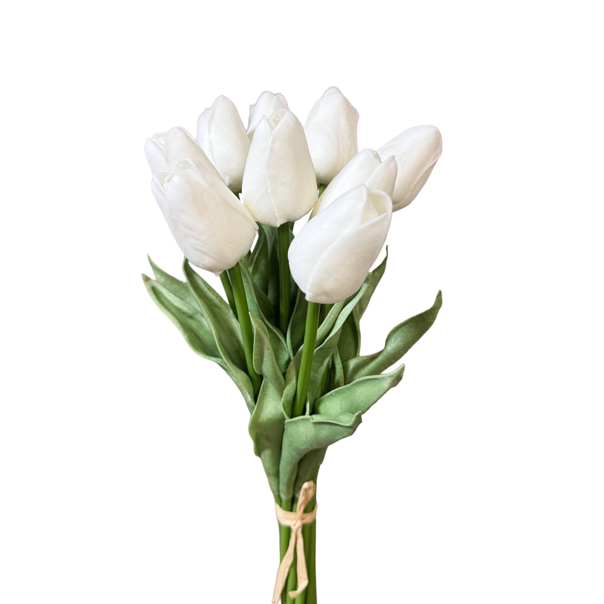 Forever Tulips, white real-touch tulip stems