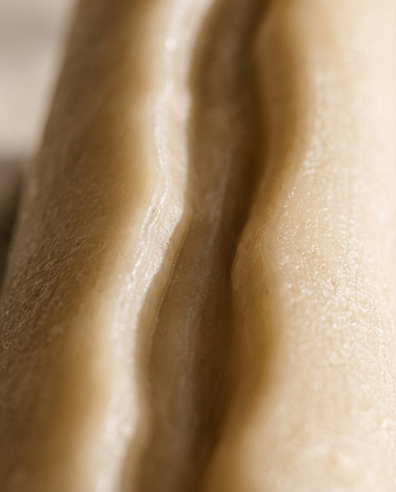 The single fold, cast before the wax could set.